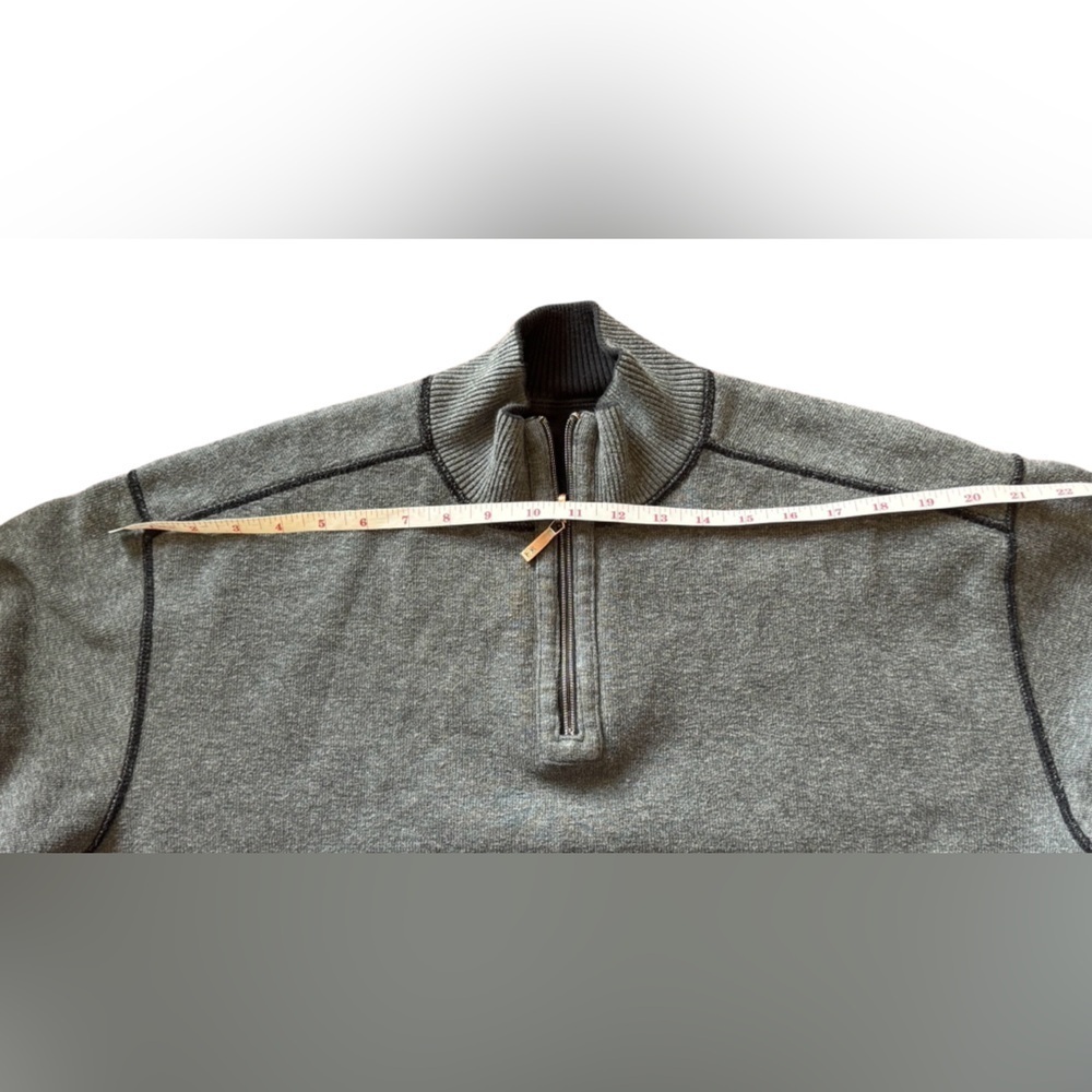 Tommy Bahama Reversible Sweater Mens L Long Sleeve Pullover gray and Black - Picture 7 of 9
